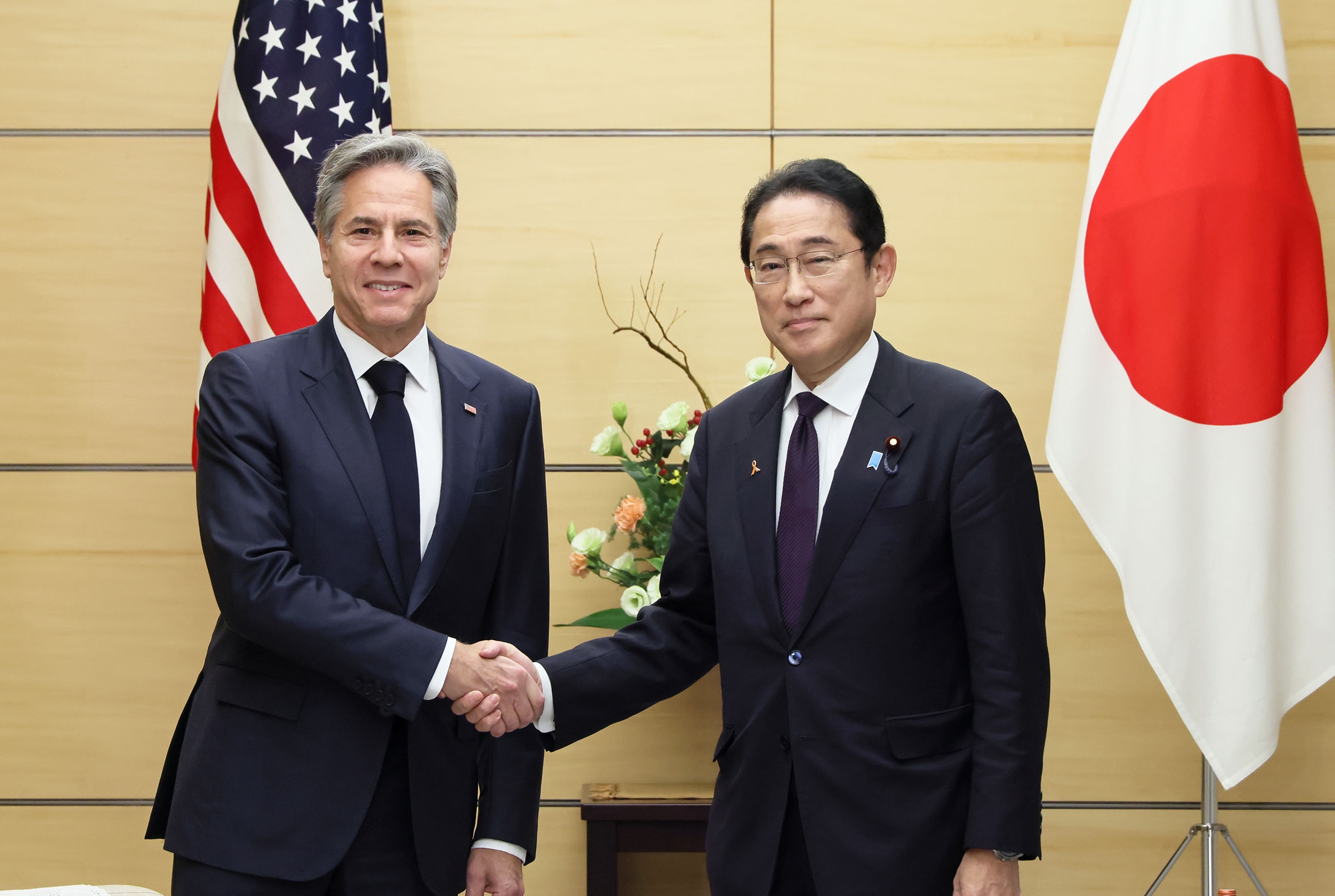 岸田総理はアメリカ合衆国のアントニー・ブリンケン国務長官による表敬を受けました －首相官邸｜BtoBプラットフォーム 業界チャネル
